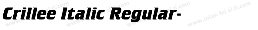 Crillee Italic Regular字体转换